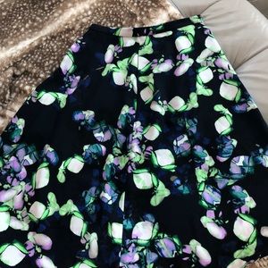 Mid length a line flower skirt